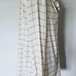 Aerie  Cream & Red Plaid Flannel Ruffle Vneck Tunic Top Size Medium Photo 3