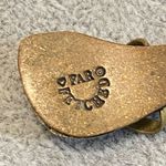 Far Fetched Silver Copper Tone Floral Flip Flop Sandals Dangle Pendant Gold Photo 2