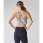 Lululemon 6 Sports Bra Pure Practice Blurry Belle Sea Mist Luxtreme Med Support Photo 1