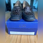 Stuart Weitzman Vintage Black Leather & Brown Faux Croc Pump 10 Used Photo 4