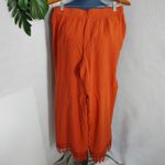 Cato Orange Boho Crochet Hem Wide Leg Pants Photo 2