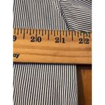 LASOLAS Pinstripe Button Up Shirt Rhinestone Cat Embellished Pockets L Black Size L Photo 9