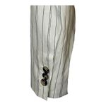 ZARA  Ivory And Black Pin Stripe Long Sleeve Cropped Twist Front Blazer Size‎ XS Photo 4