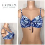 New. Lauren Ralph Lauren blue tile bikini top. New. Size 10 Photo 6