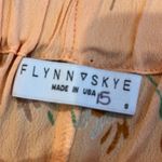 Flynn Skye Women Small Peach Floral Print Drawstring Side Shorts Elastic Waist Photo 3