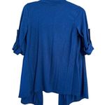 Route 66 Blue Open Front Cardigan, Short Sleeve, Large Photo 1