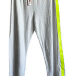 Sundry  Women's White Fleece Yellow Reflective Striped Sweatpants Size 3‎ NEW Photo 0
