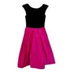 THEIA Wilson color block black pink jacquard special occasion dress size 0 Photo 3