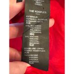 The Kooples Dress Women Large Red Velvet Animal Print Puff Sleeve Mini Party Photo 13