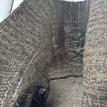 Carolyn Taylor  Vintage Brown Knit Cardigan Size Large Acrylic Photo 4