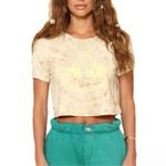 Boys Lie  / Light‎ Brown Lady Flower Fitted Tee size small Photo 0