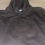 Black Hoodie with Glitter Panda Design Size M Photo 6