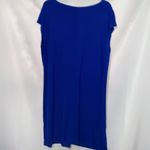  Royal Blue Knit DRESS WO SIZE 16/XL(Chicos 3)MADE IN USA CASUAL DRESSY Photo 8