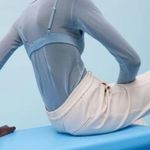 ZARA NEW  High Waisted Cream Slit Trousers Photo 1