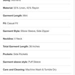 Who What Wear  Yellow Floral Linen Dress XL Photo 10