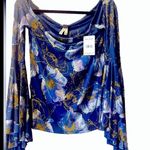Free People  navy wide sleeve blouse NWT host pick! 💃🌸🎉 Photo 7