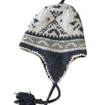 VINTAGE RW & Co. Fleece Lined Wool Earflap Beanie Gray Photo 0