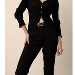 City Streets Black Python Snake Print Capri Pant Small Photo 6