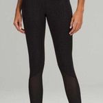 Lululemon Leggings Size 6 Black Emboss W5DAZS Mesh High-Rise Run Tight 25" Photo 0