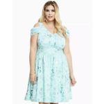 Torrid  Disney Princess Ariel Aqua Swing Flare Dress Size 16 Photo 2