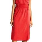 Market & Spruce Neriah Smocked A Line Dress Coral/Red XSP Photo 0