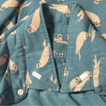 Kickee Bamboo Collared Sleep Shirt Blue Size M Photo 4