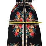 Lulus Trip to Tobago Maxi Dress Small Black Floral Off-the-Shoulder Vacation Photo 9