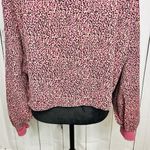Le lis Pink Animal Print Cropped Balloon Sleeve Pullover Sz L Photo 8