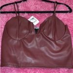 Charlotte Russe FAUX LEATHER CORSET CROP TOP Photo 9
