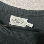 Eliza J Dark Gray Long Sleeve Embroidered Sweater Dress MEDIUM Photo 3