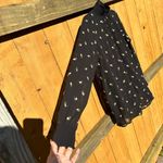 CAbi Floral Embroidered Smocked Neck Long‎ Sleeve Sheer Blouse, Xxs Oversized Photo 3