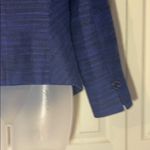 Mary Kay Single Button Cropped Tweed Blue and Black Blazer 10P Photo 11