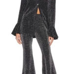 Sleeper Cosmos Metallic Stretch Lounge Set – Black Size Small NWT Photo 0