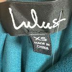 Lulus  Teal Pleat Bodycon Dress XS NWT MIDI length Photo 5