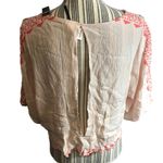 West 36TH Corp Peach Coral Wooden Bead Key Hole Back Crop Top Women Sz S Photo 1