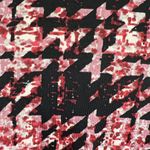 Valerie Stevens  Size Large 3/4 Sleeve Round Neck Red Black Plaid Polyester Knit Photo 5