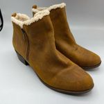 Lucky Brand Basel Waterproof Camel Leather Ankle Boots Womens 10 Shearling Photo 5