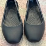 Crocs  Black Sloane Cutout Slingback Flats Comfort Rubber Shoe Casual Ballet Work Photo 1
