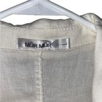 Mur Mur white studded linen double breasted moto military style zipper jacket Size L Photo 11