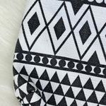 Forever 21 Black White Geometric Print Pencil Pen Case Makeup Bag Gold Zipper Pouch NWT Photo 3