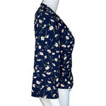 Heartloom  Blouse Womens Small Navy Blue Ditzy Floral Flowers Boho Cottagecore‎ Photo 1
