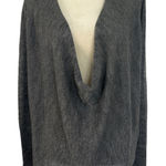 Eileen Fisher  Alpaca Blend‎ Drape Neck Sweater Gray Merino Wool Knit Medium Photo 0