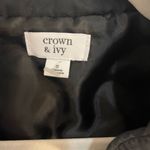 Crown & Ivy Black Quilted Vest with Gold Accents Photo 3