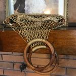 Nanette Lepore  YELLOW & BEIGE STRAW BAG WITH WOODEN HANDLE "CLEMENTINE" Photo 7