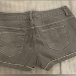 Aeropostale grey/gray jean short-shorts size 3/4 with distressed rolled bottom Photo 3
