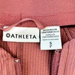 Athleta  Salutation Ribbed Full Zip Track Jacket S Dusty Rose Polished Athleisure Photo 5