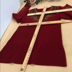 Gorgeous Woman Sweater Dress Embroidered Red Tunic Top Size Medium Long Sleeve Photo 7