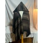 Cruel Girl NWT Cruel Denim Hooded Blanket Striped Poncho Photo 1