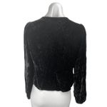 & Other Stories & Other Stories Women's Black Velvet Velour Long Sleeve Button Up Blouse Size 6 Photo 1