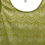 Banana Republic  Green Scalloped Lace Overlay Short Sleeve T-Shirt Top XS Photo 2